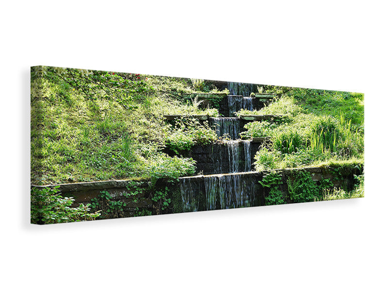 Leinwandbild Panorama Design Wasserfall