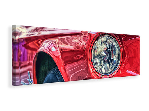 Leinwandbild Panorama Roter Oldtimer