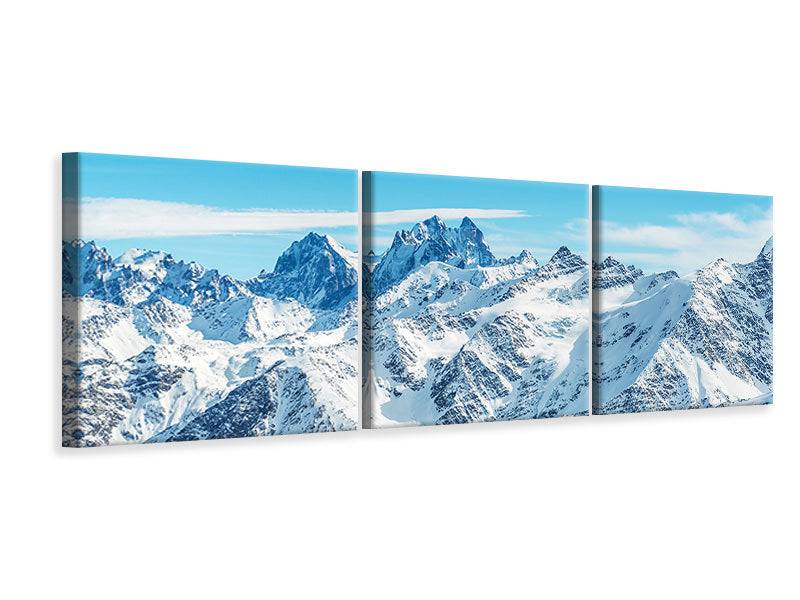 Panorama canvas picture 3 pieces Alpine panorama