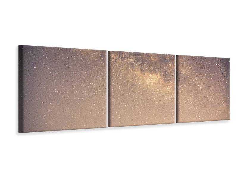 Tableau sur toile panoramique en 3 parties Un ciel plein d'étoiles