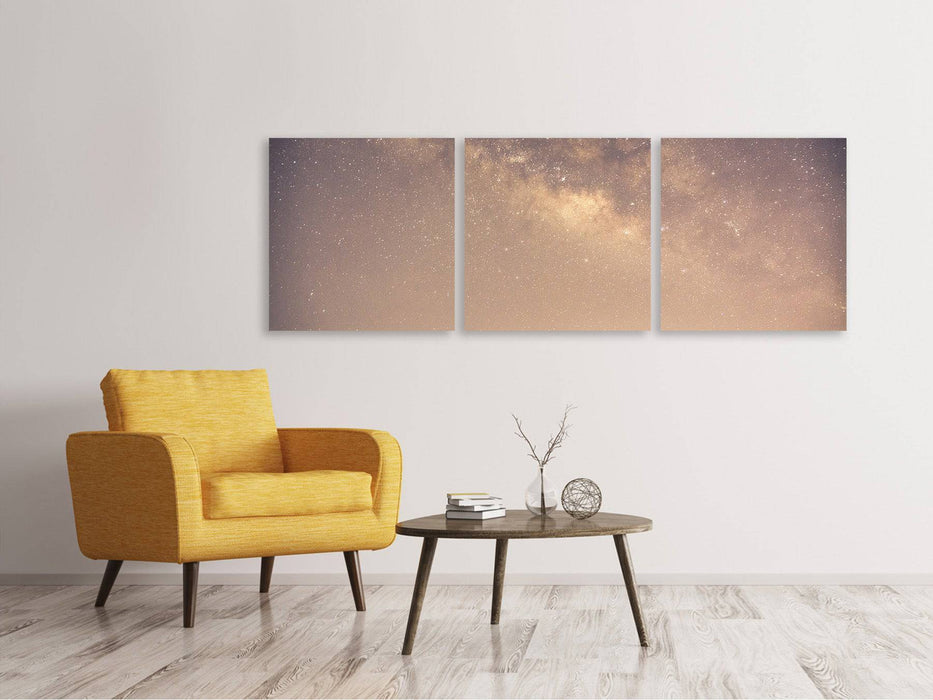 Tableau sur toile panoramique en 3 parties Un ciel plein d'étoiles