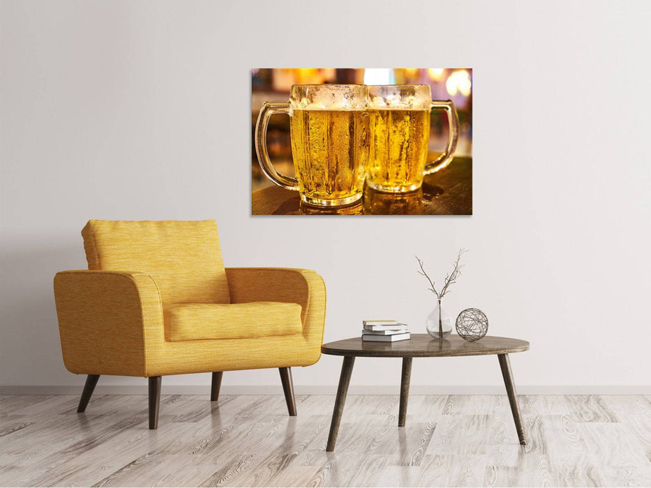 Tableaux sur toile 2 verres à bière