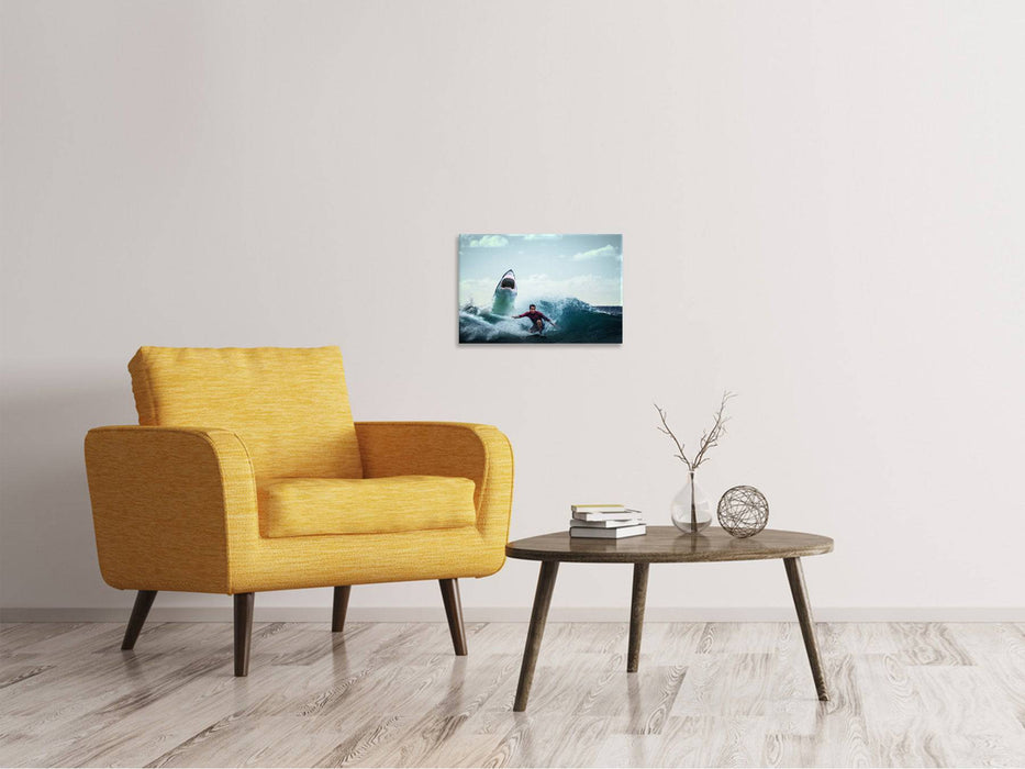 Canvas print Beware of the shark!