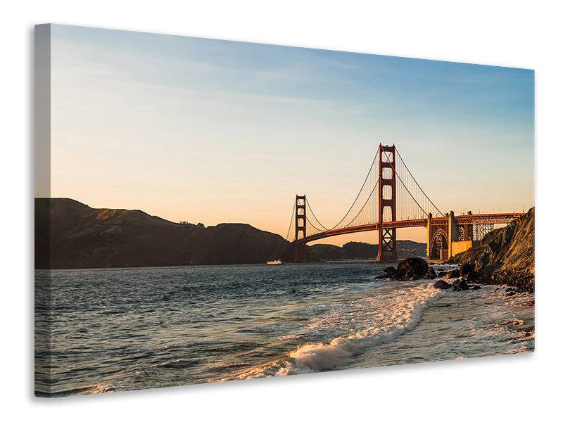 Tableau sur toile Au Golden Gate Bridge