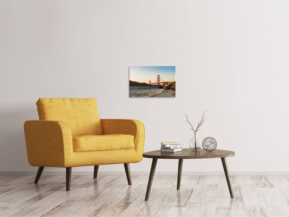 Tableau sur toile Au Golden Gate Bridge