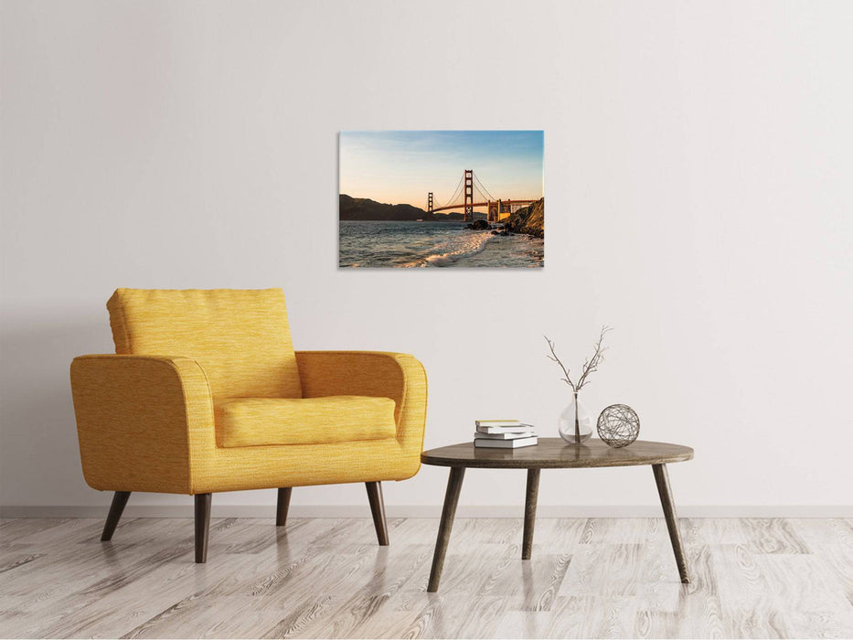 Tableau sur toile Au Golden Gate Bridge