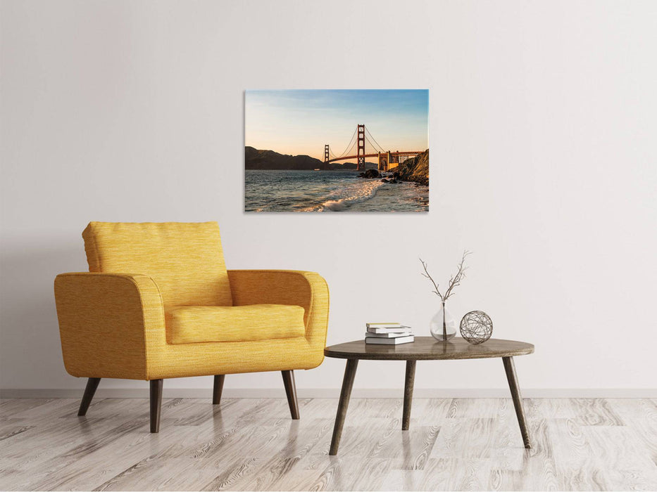 Tableau sur toile Au Golden Gate Bridge