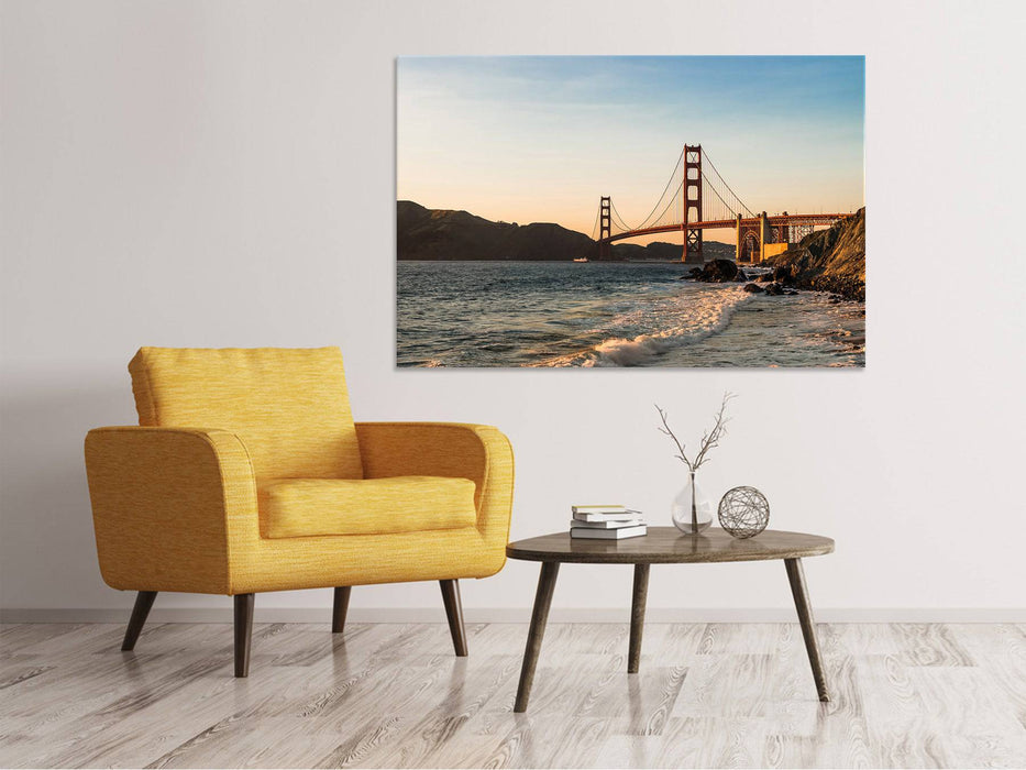 Tableau sur toile Au Golden Gate Bridge