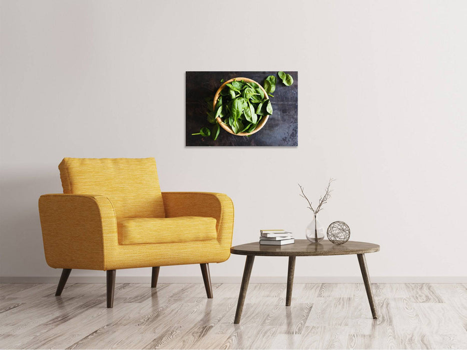 Canvas print Basil leaves