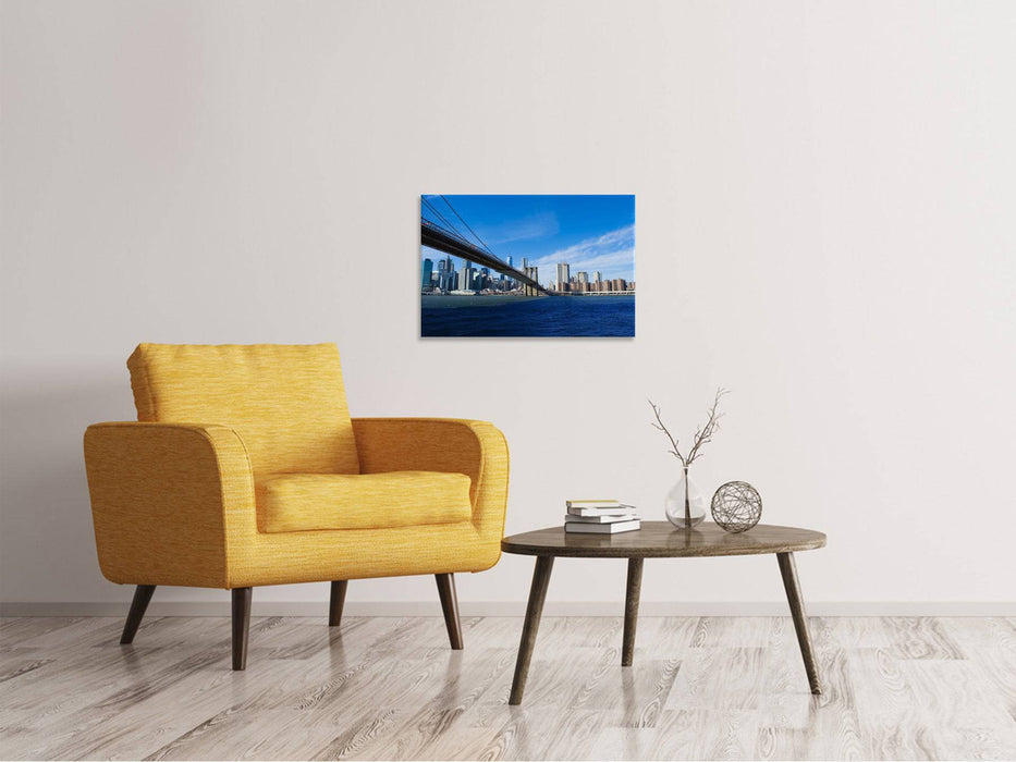 Tableaux sur toile Pont de Brooklyn au soleil