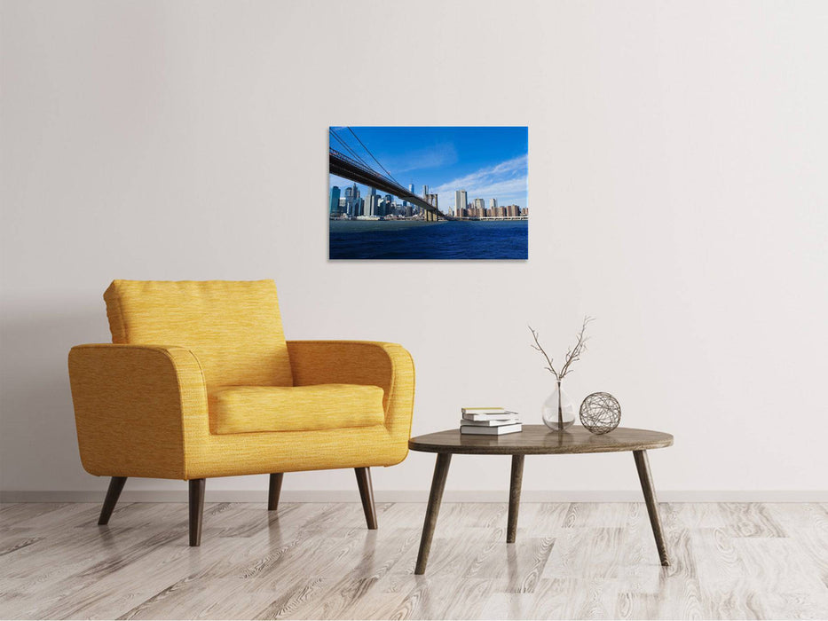 Tableaux sur toile Pont de Brooklyn au soleil