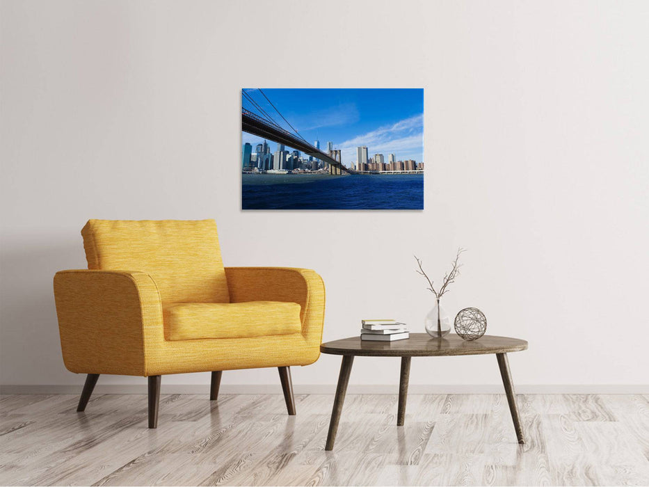 Tableaux sur toile Pont de Brooklyn au soleil