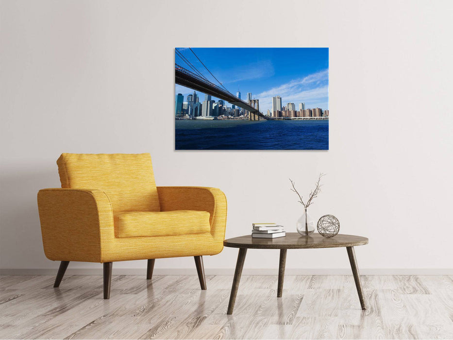 Tableaux sur toile Pont de Brooklyn au soleil