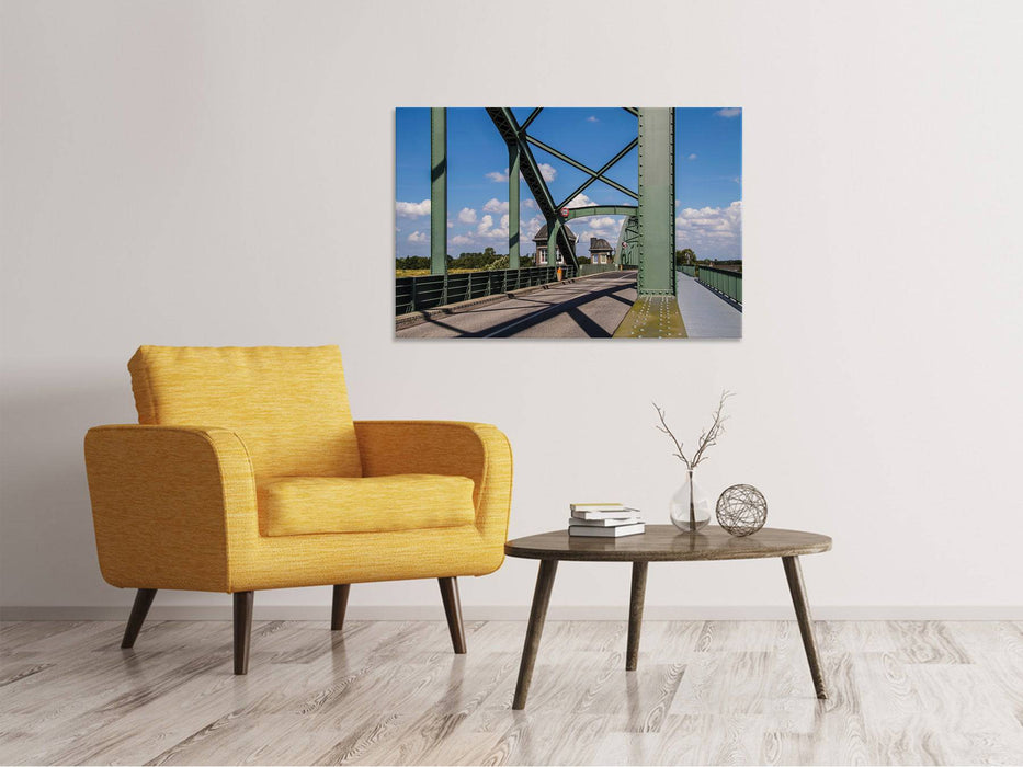 Canvas print Bridge in steel structure