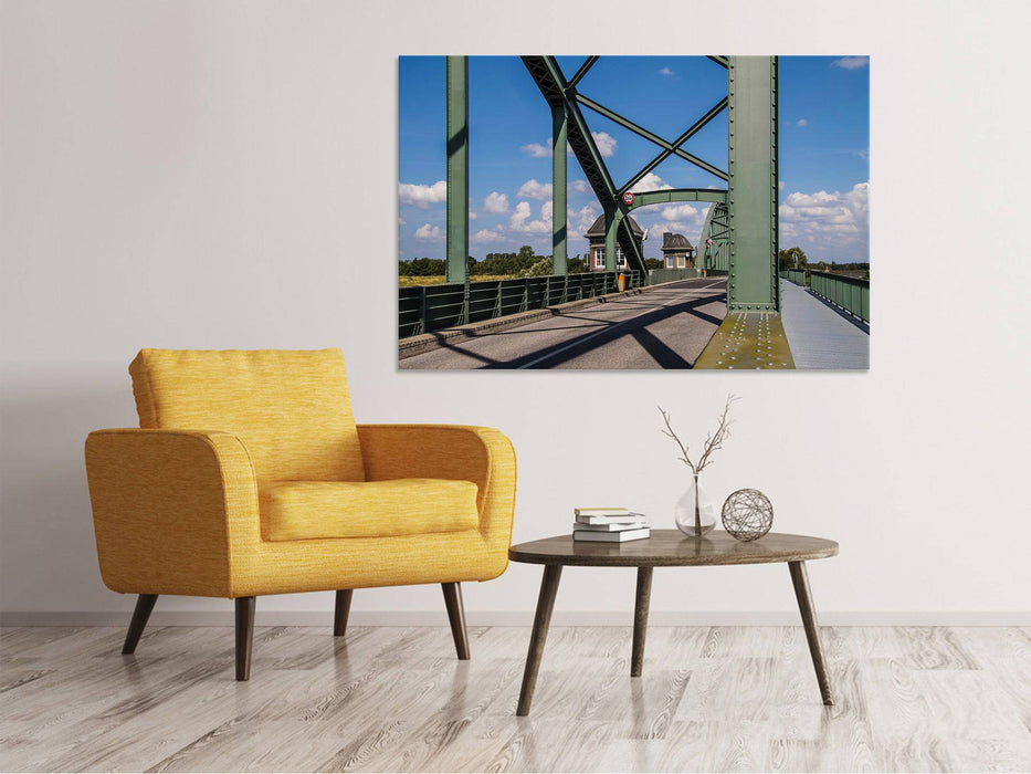 Canvas print Bridge in steel structure