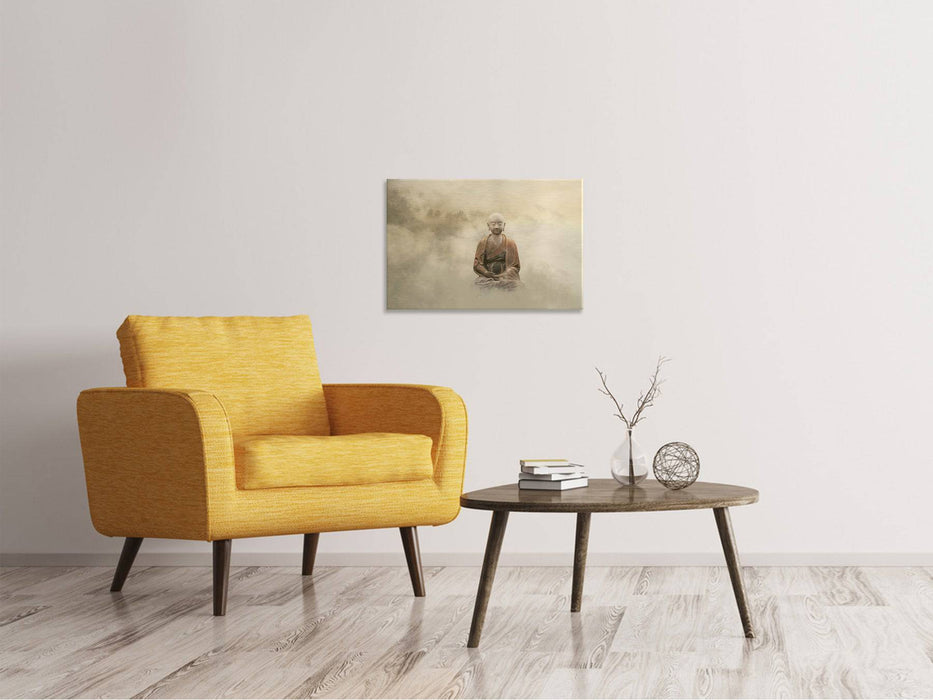 Canvas print Buddha in nebulous light