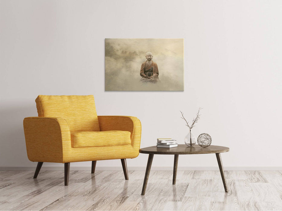 Canvas print Buddha in nebulous light