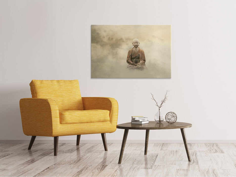 Canvas print Buddha in nebulous light