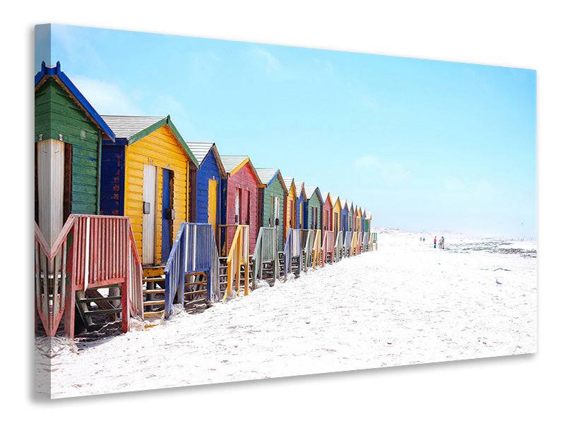 Canvas print Colorful beach houses