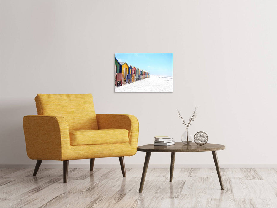 Canvas print Colorful beach houses