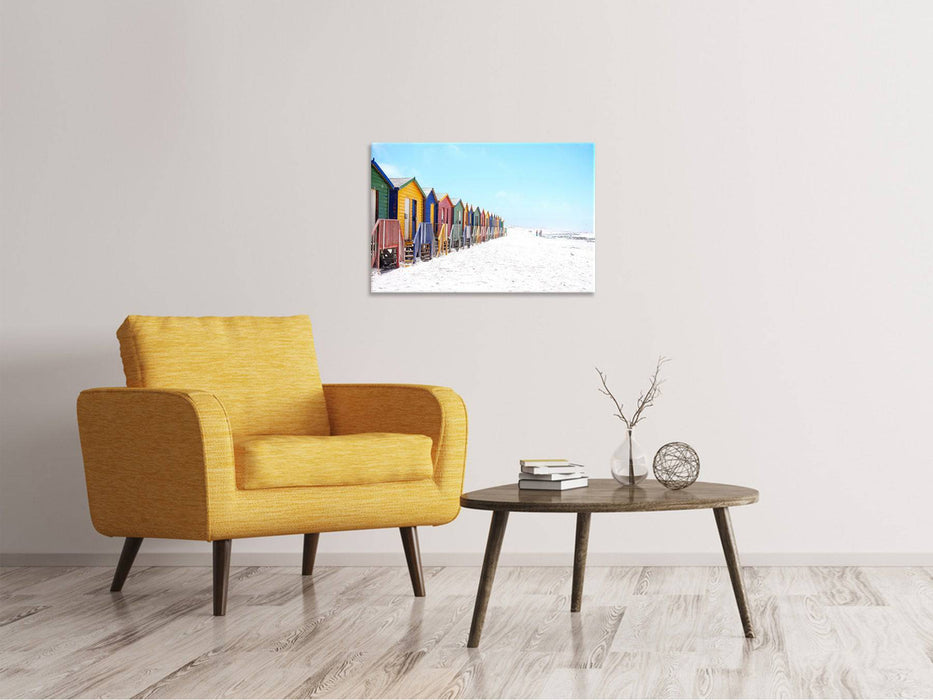 Canvas print Colorful beach houses