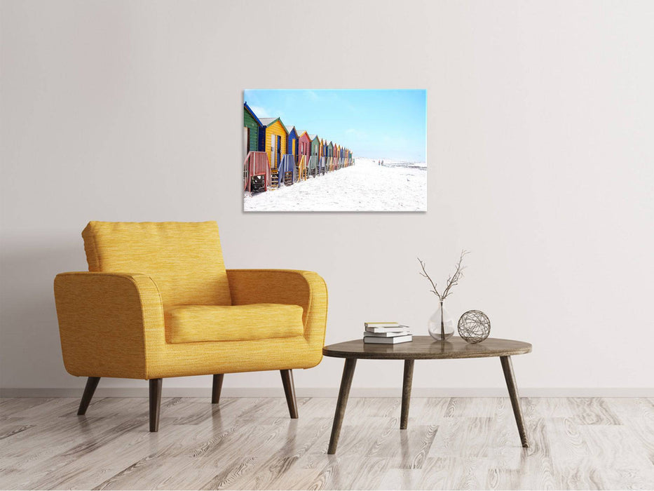 Canvas print Colorful beach houses