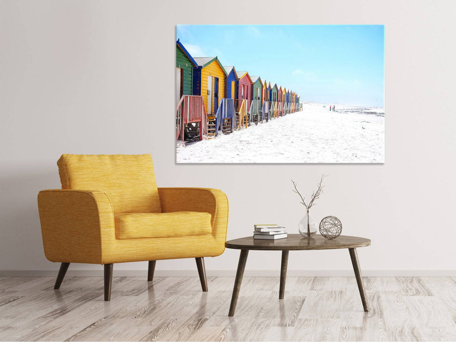 Canvas print Colorful beach houses