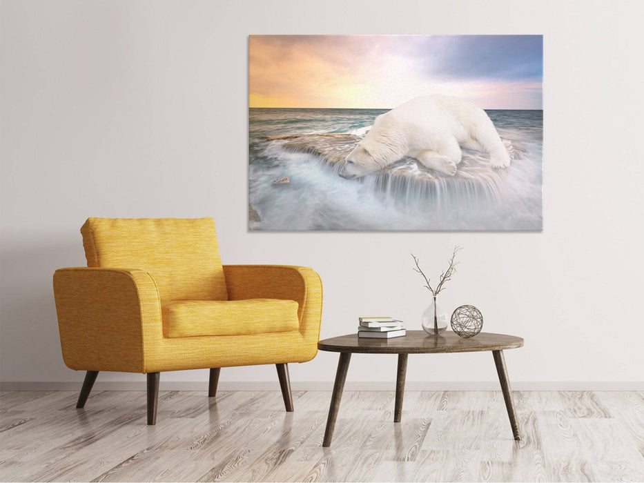 Tableaux sur toile L'ours polaire et la mer