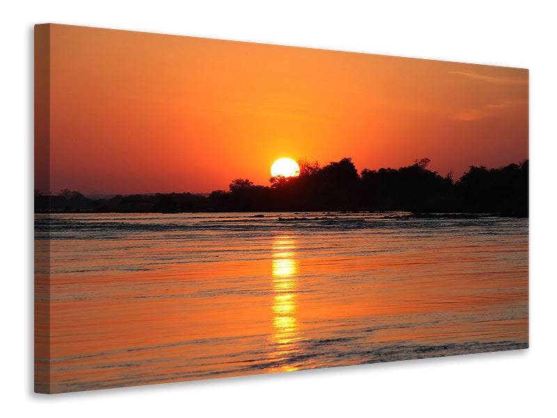 Tableaux sur toile Le coucher de soleil rougeoyant