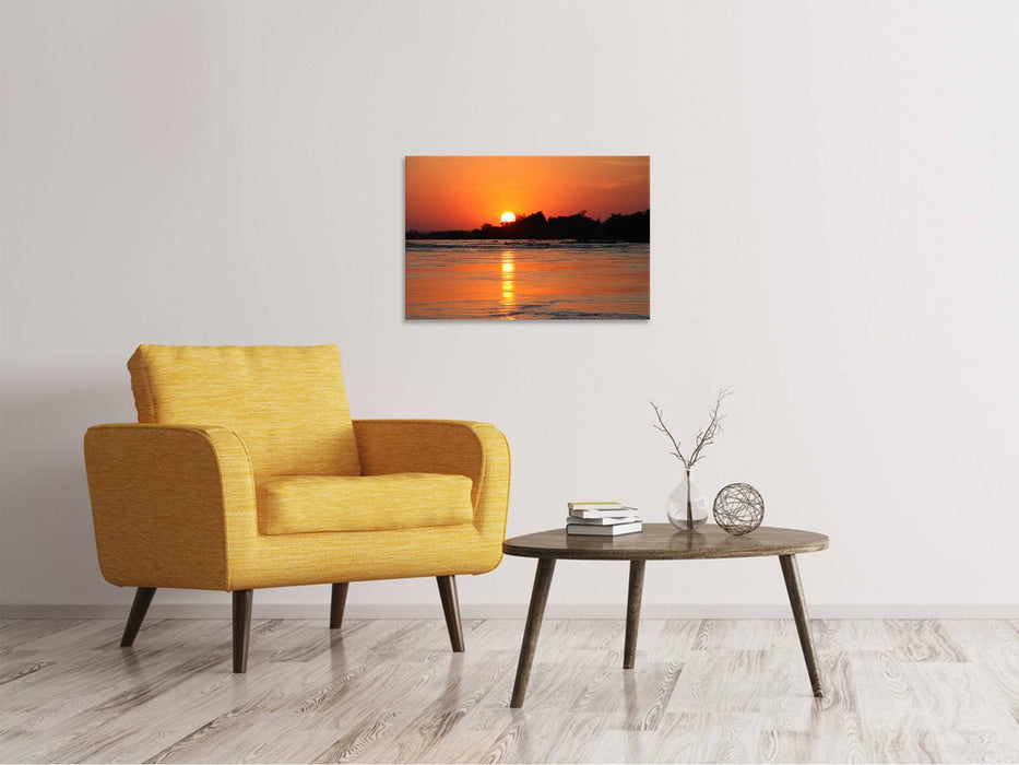 Tableaux sur toile Le coucher de soleil rougeoyant