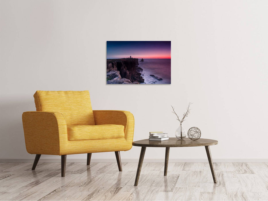 Canvas print The lighthouse at dusk