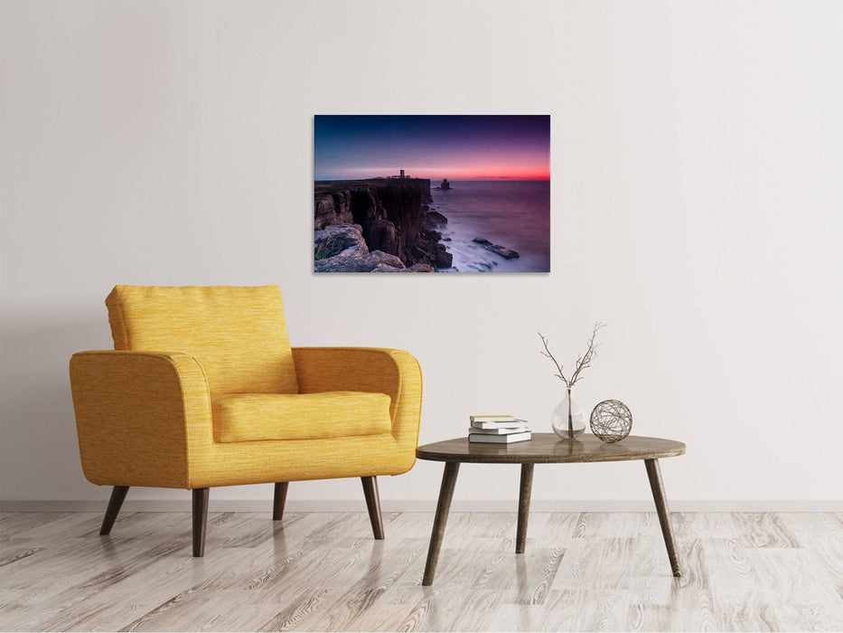 Canvas print The lighthouse at dusk