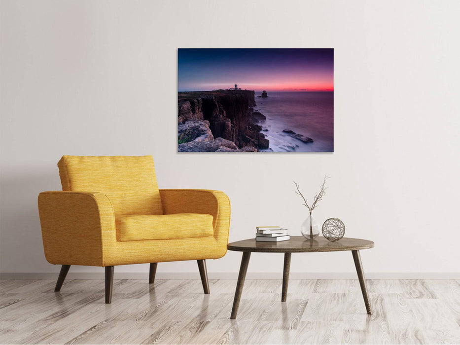 Canvas print The lighthouse at dusk