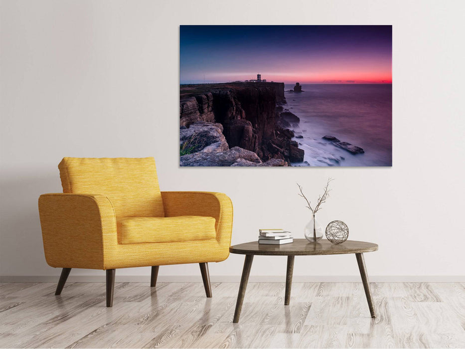 Canvas print The lighthouse at dusk