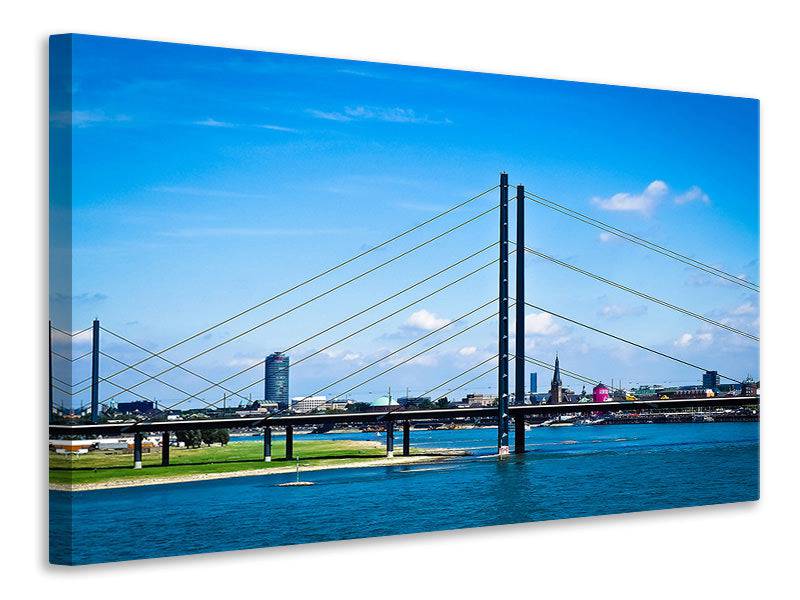 Canvas print Düsseldorf on the Rhine