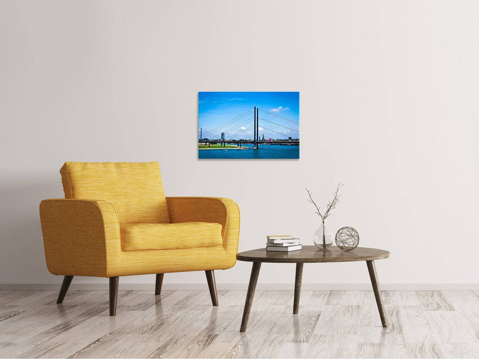 Canvas print Düsseldorf on the Rhine