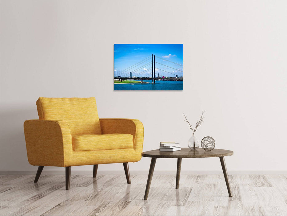 Canvas print Düsseldorf on the Rhine