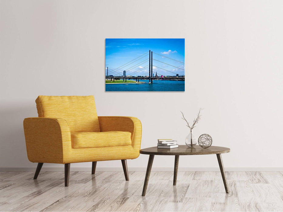 Canvas print Düsseldorf on the Rhine