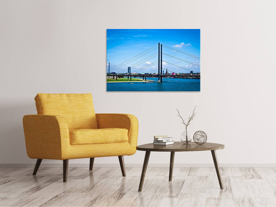 Canvas print Düsseldorf on the Rhine