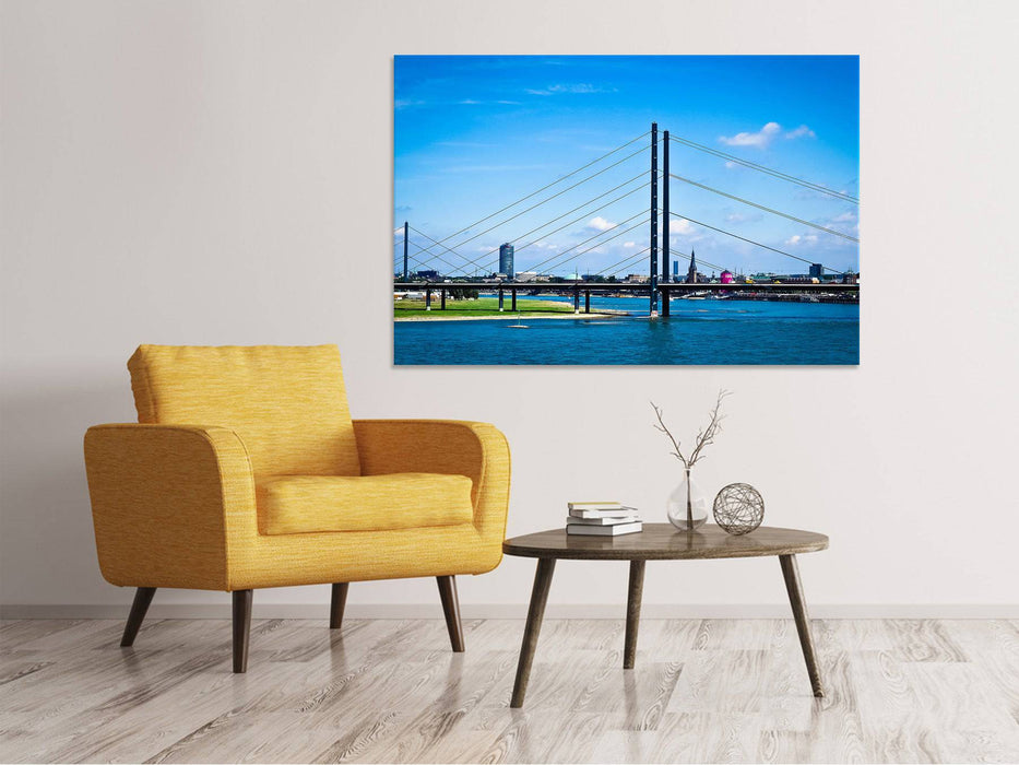 Canvas print Düsseldorf on the Rhine