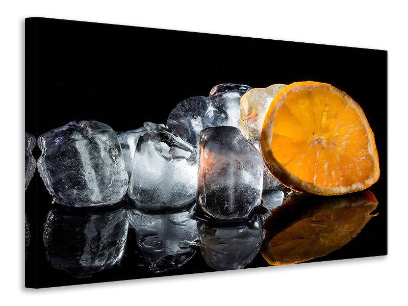 Canvas print Ice cubes with vitamin C