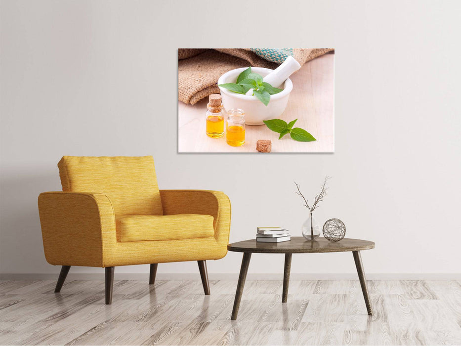 Canvas print body oil