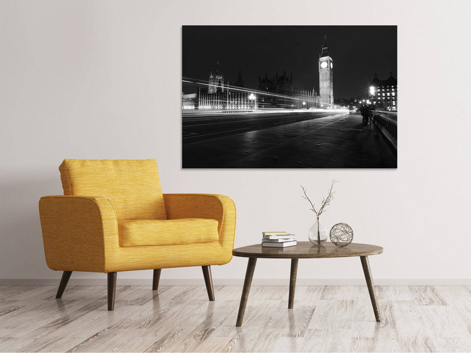 Canvas print Night on the bridge