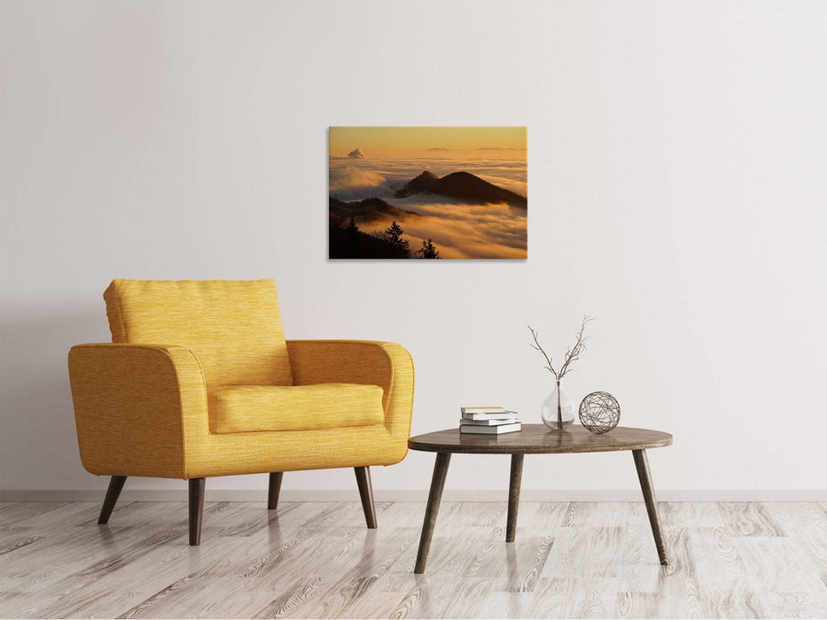 Canvas print Nebulous in the mountains