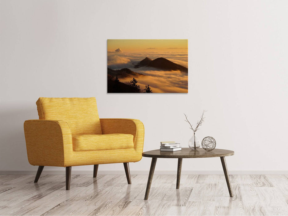 Canvas print Nebulous in the mountains