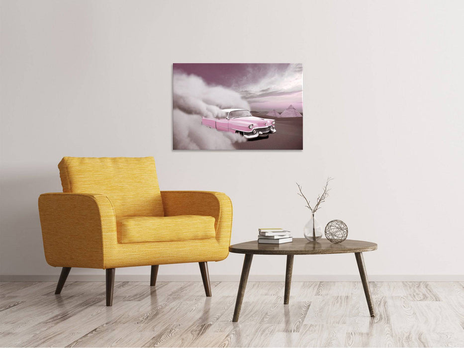 Canvas print Vintage car in the desert sand