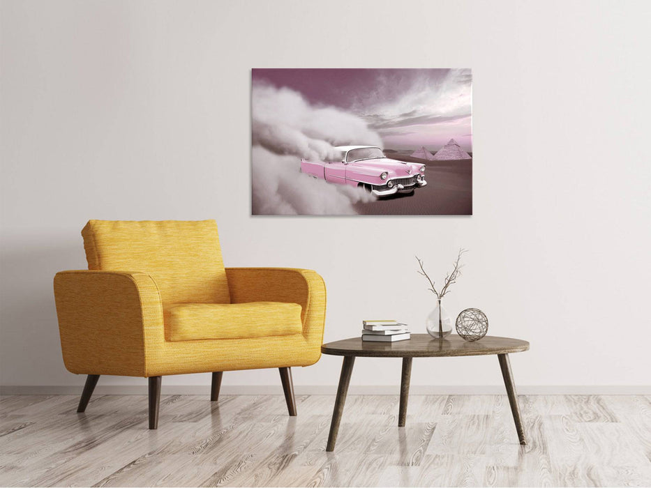 Canvas print Vintage car in the desert sand