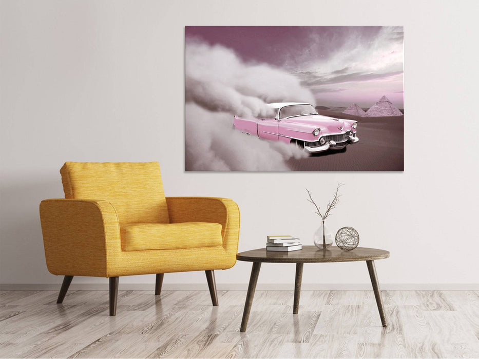 Canvas print Vintage car in the desert sand