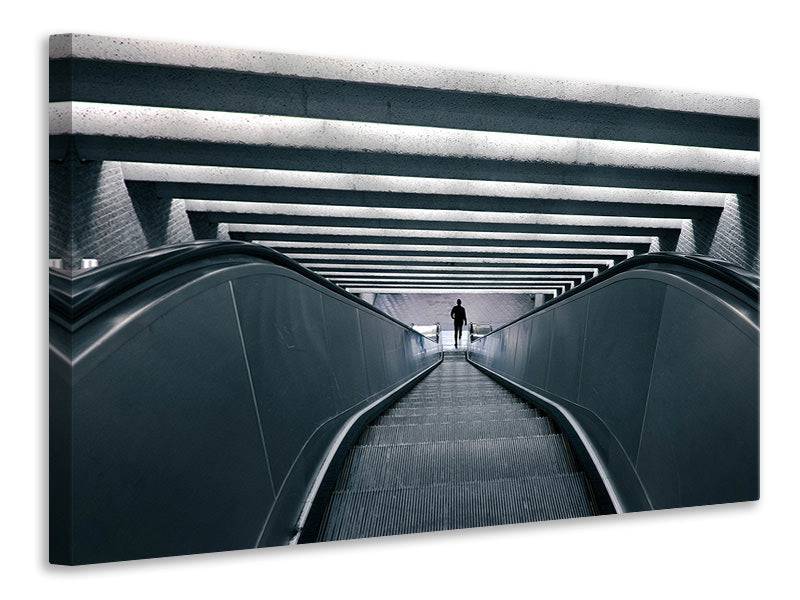 Canvas print Escalator going down