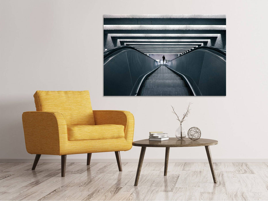 Canvas print Escalator going down